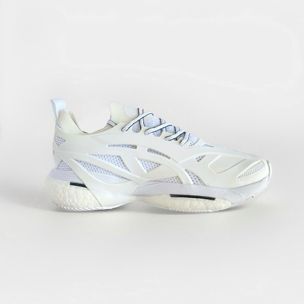 Adidas Stella Mccartney White Solarglide Prime Knit Rubber Lace Up Sneakers Shoe